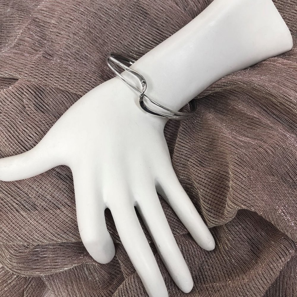 Sterling Silver Wave Cuff Bracelet